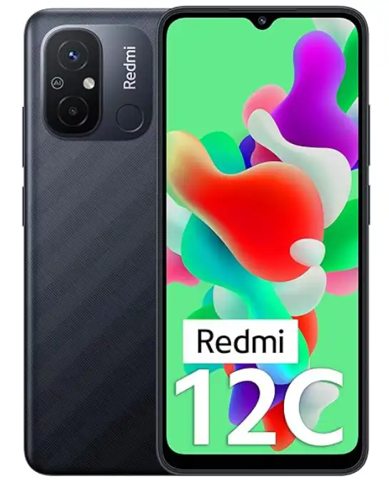 Redmi 12C (Matte Black, 4GB RAM, 64GB Storage)
